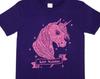 Personalized Unicorn T-Shirt, Pink Glitter Girls Tee