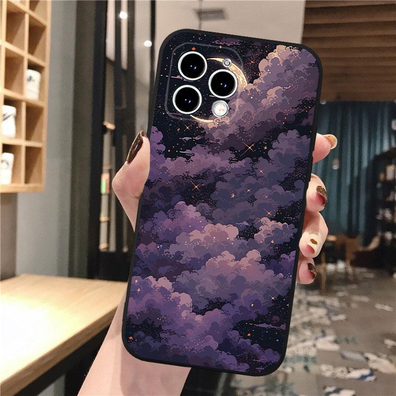 Чехол для телефона со звездным лунным облаком для iPhone Samsung Galaxy Redmi Xiaomi Oppo OnePlus Note SA 7 8 9 10 11 12 13 14 20 21 22 23 53 54 Pro Max Plus Ultra