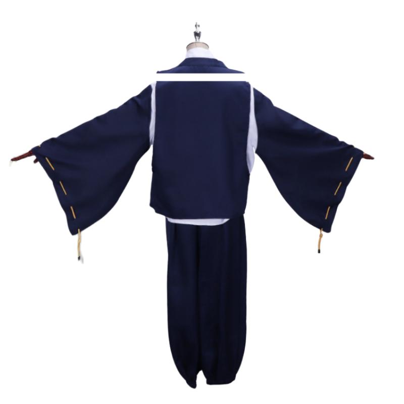 Аниме дзюдзюцу кайсен Норитоши Камо косплей черный парик с синим пальто кимоно наряд Хэллоуин карнавальные костюмы для вечеринок