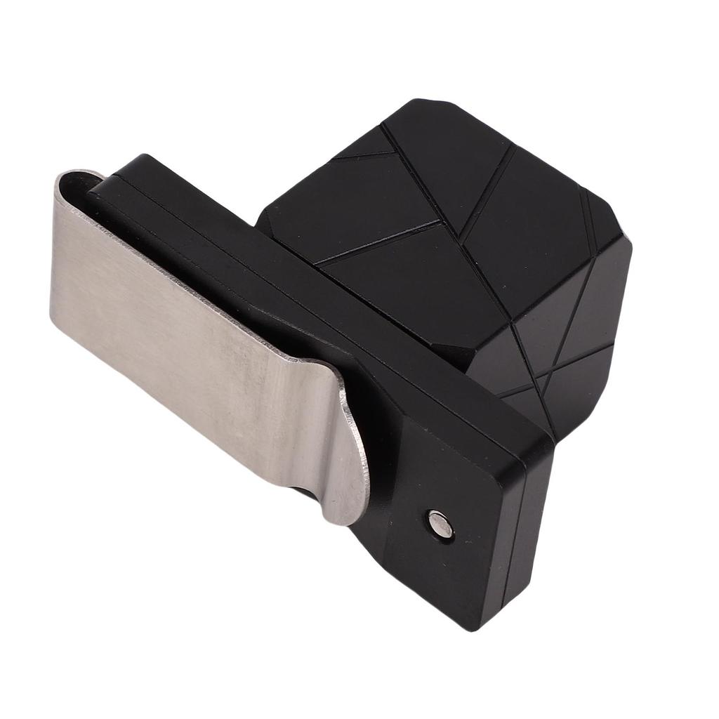 Pool Chalk Holder Billiard Chalk Case Portable Billiard Cue Chalk Box with Belt Clamp 6063 Aluminum Alloy Black