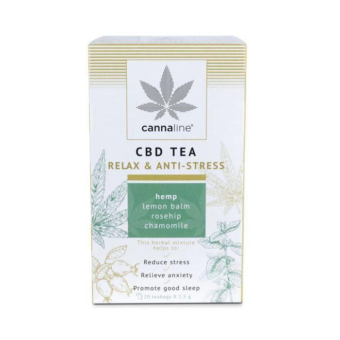 Thé CBD Relaxant au Chanvre, en sachets individuels 4 boîtes