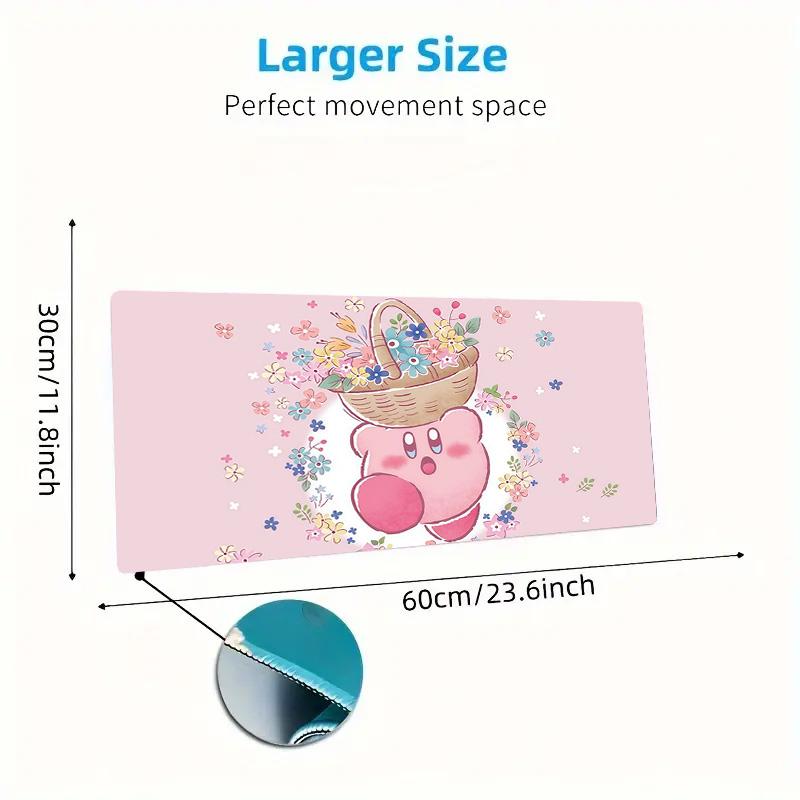 Kirby Print Cushion Non-slip Laptop Tablet Big Mousepad XXL Mat Mini PC Playmat With Lock edge