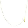 Gold Chain Necklace 18K K18 Red Bean Azuki Piatto Cut Bicolor Width Maximum 45cm Length Adjustable [Lara Christie] 0.9mm Approx. 1.6g Lc97-0007