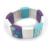 NOA [K0205] - Designer Bracelet 'Coloring' Blue White Lilac