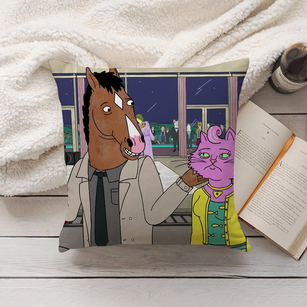 Cartoon BBoJack HHorseman Pillow Case Home Decoration Cushion Cover Suitable For Bedroom Car Office Sofa