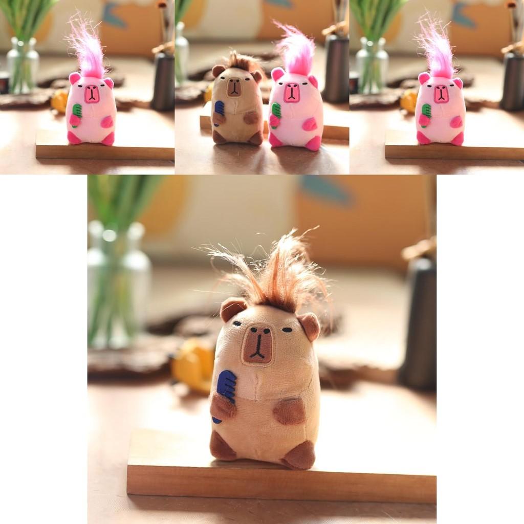 Cute Capybara Plush Keychain With Super Soft Short Pile For Bag Decoration And Gift