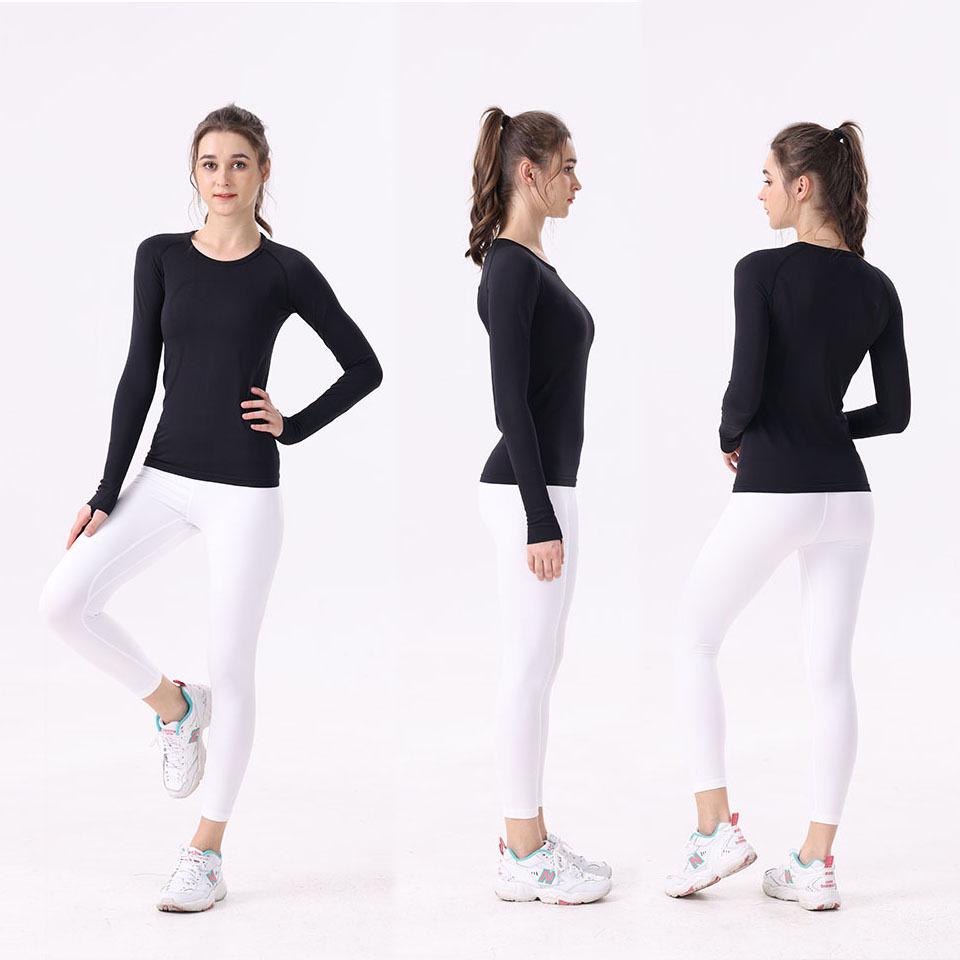 Женская футболка 2.0 для йоги с длинным рукавом, быстросохнущая - Высокоэластичная, облегающего кроя для бега и пилатеса.