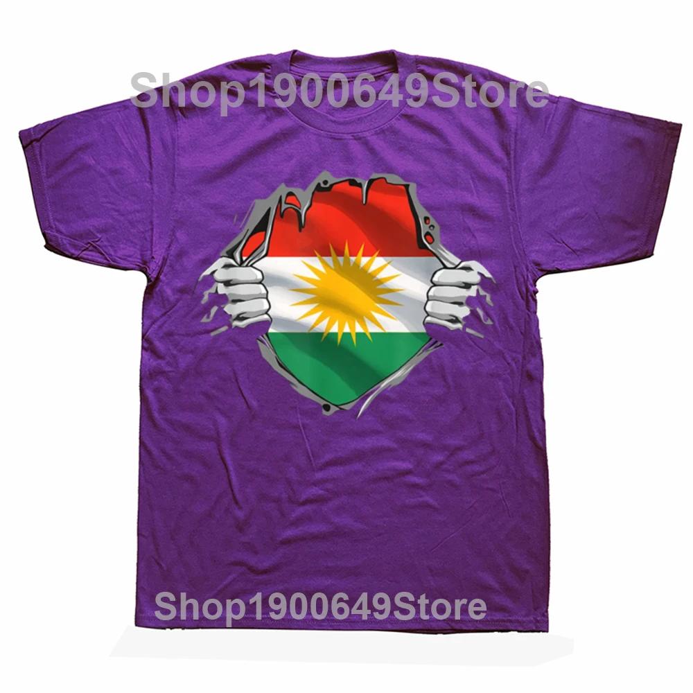 Смешные футболки с флагом Курдистана, курдские, для мужчин и женщин, модные, повседневные, оверсайз, 100% хлопок, свободного стиля