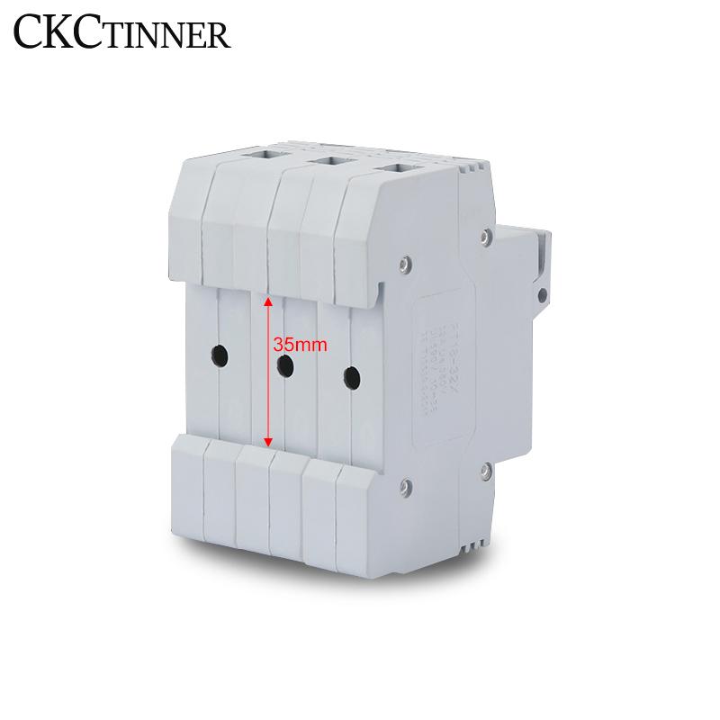1P 2P 3P 4P RT18-32X AC 380V-500V Copper Fuse Holder 500V 10x38mm DIN Rail Mounting Fuse Holder Bottom Adapter With Fuse