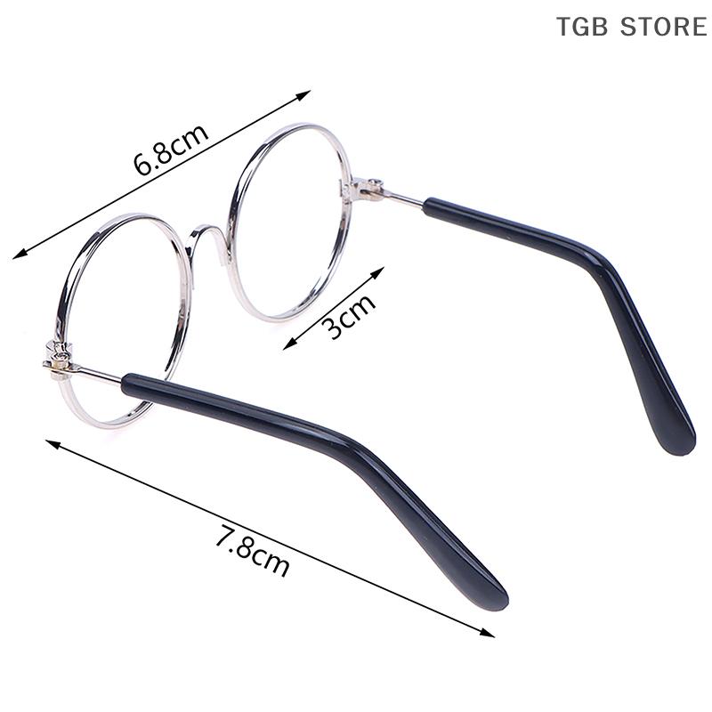 1Pcs Round Frame Lensless Eyewear 20cm Doll Glasses Miniature Eyeglasses Toy Doll Dressing Accessories