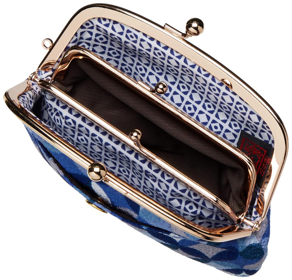Common Made In Futakoshi Japanese Parent and Child Clothes Colored Blue [Wakomono Kobou] (N0207) Unifie, Japan, Chirimen, Pattern, Wallet, Cloisonné,