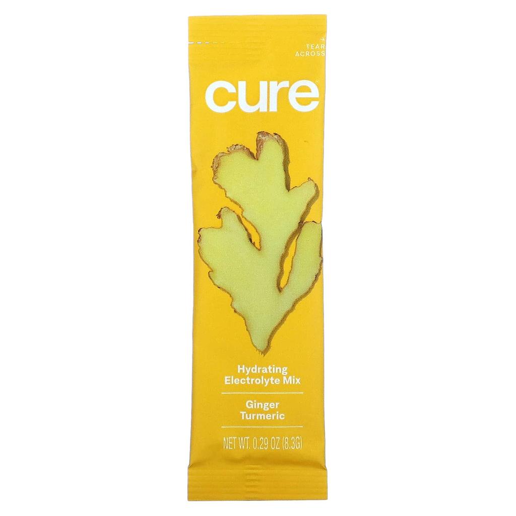 Cure Hydration, Hydration Mix, Golden Hour Ginger Turmeric, 14 sachets, 8.3 g (0.29 oz) each