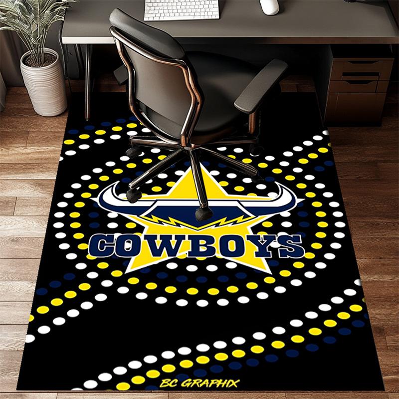 North Queensland Rugby Rug Office Floor Mat - Machine Washable for Bedroom, bedroom, livingroom, Room Decor Fan Gifts Christmas