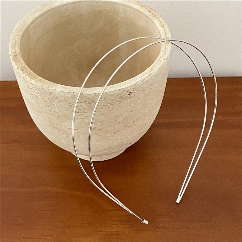 New Thin Gold Color Headbands Women Multilayer Alloy Hair Hoop Double Root Metal Hair Bands Hair Accessories Smooth Head Hoop
