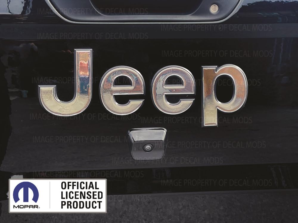 Наклейки Модификации 3D Выпуклая Накладка на Заднюю Дверь Jeep Jeep Wrangler & Gladiator JL/JT Rubicon (2018-2024 гг.) Зеркальный хром | FK3Q4