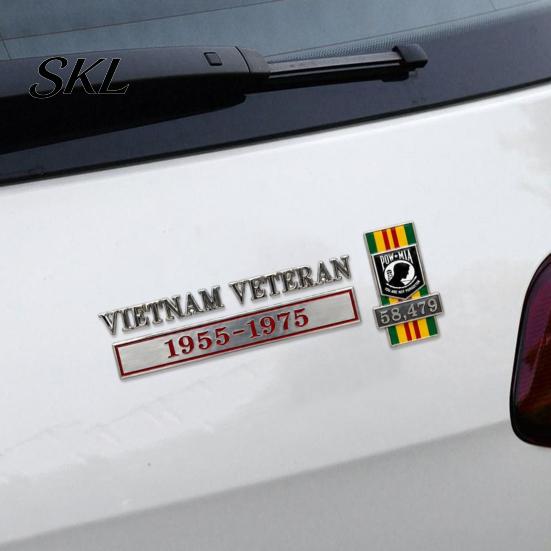 Gulf War Service Tribute Decal Veteran Car Emblem, Metal Badge for Truck SUV, Outdoor Rustproof Auto Bumper Tailgate, Veterans 1990-1991 Military