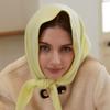 1 однотонный зимний теплый и модный шарф, модный треугольный шарф, имитирующий шерсть, корейский стиль, простая вязка