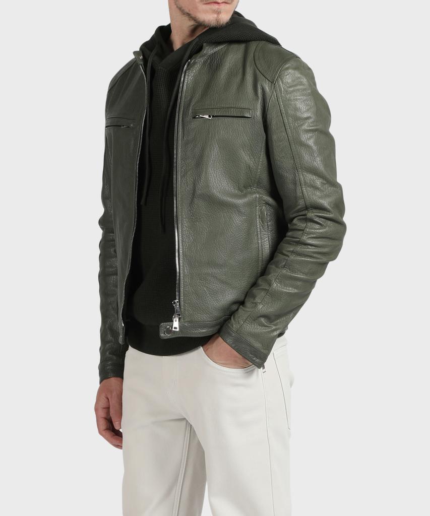Panicale Green Blouson Lambskin Jacket