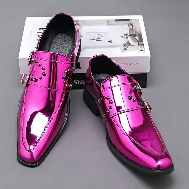 Fashion Classic Chelsea Pointed-toe Leather Shoes for Men Men Busines Fashion Hairstylist Leather Shoes Wedding Banquet Shoes Size 38-46