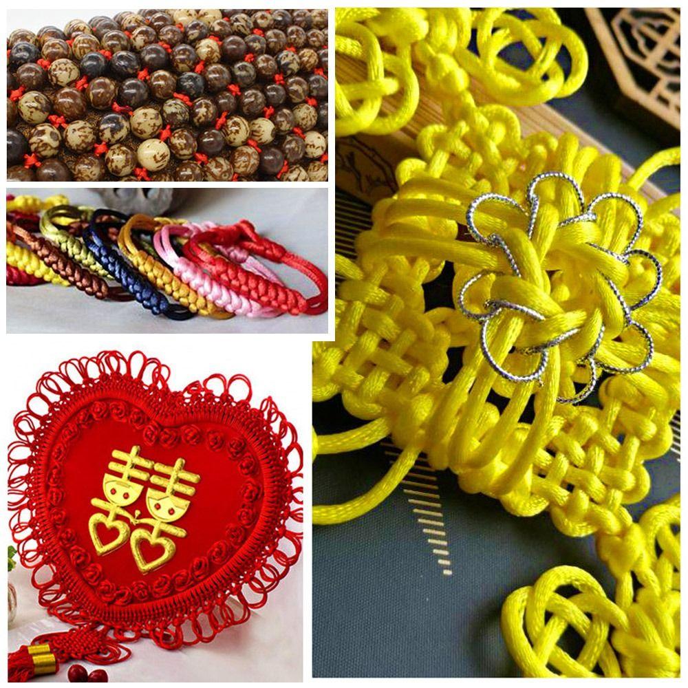 100M Шелковая Веревка Однотонная Цветная Веревка Новый Плетеный Шнур