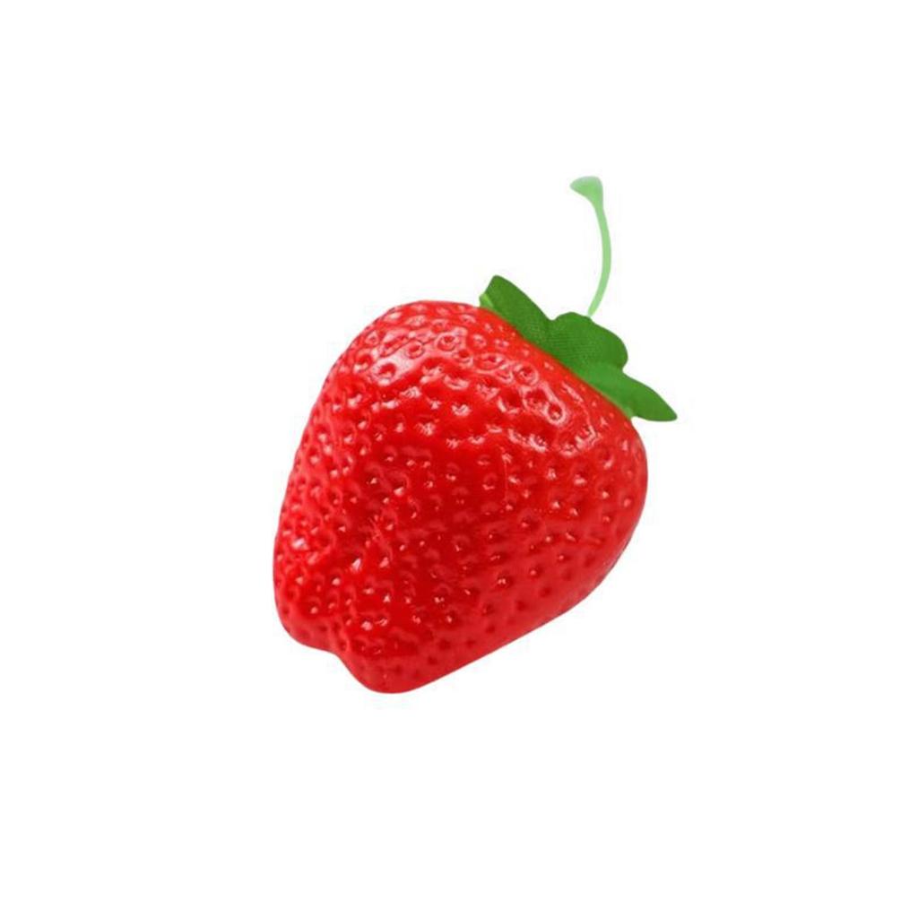 10Pcs Artificial Strawberry Simulation Fruit Model for Home Kitchen Wedding Table Decoration Basket Display Photography