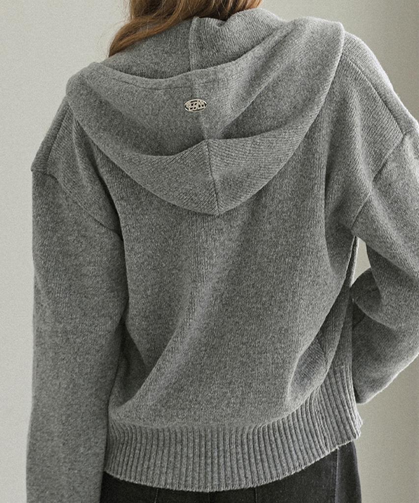 SLOWLOLLI Cozy Knit Zip-Up Hoodie