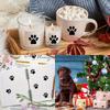 500 Transparent Paw Print Stickers - Strong Self-Adhesive Pet Decorative Labels, No Residue Easy to Peel