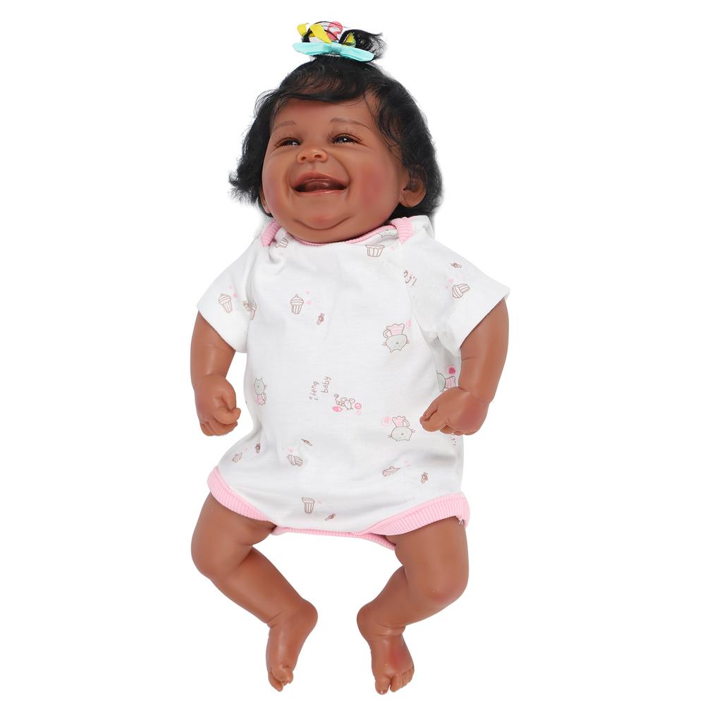 Мягкая виниловая кукла-реборн 19,3 дюйма, реалистичная, милая, афроамериканская, кукла-младенец, игрушка в подарок