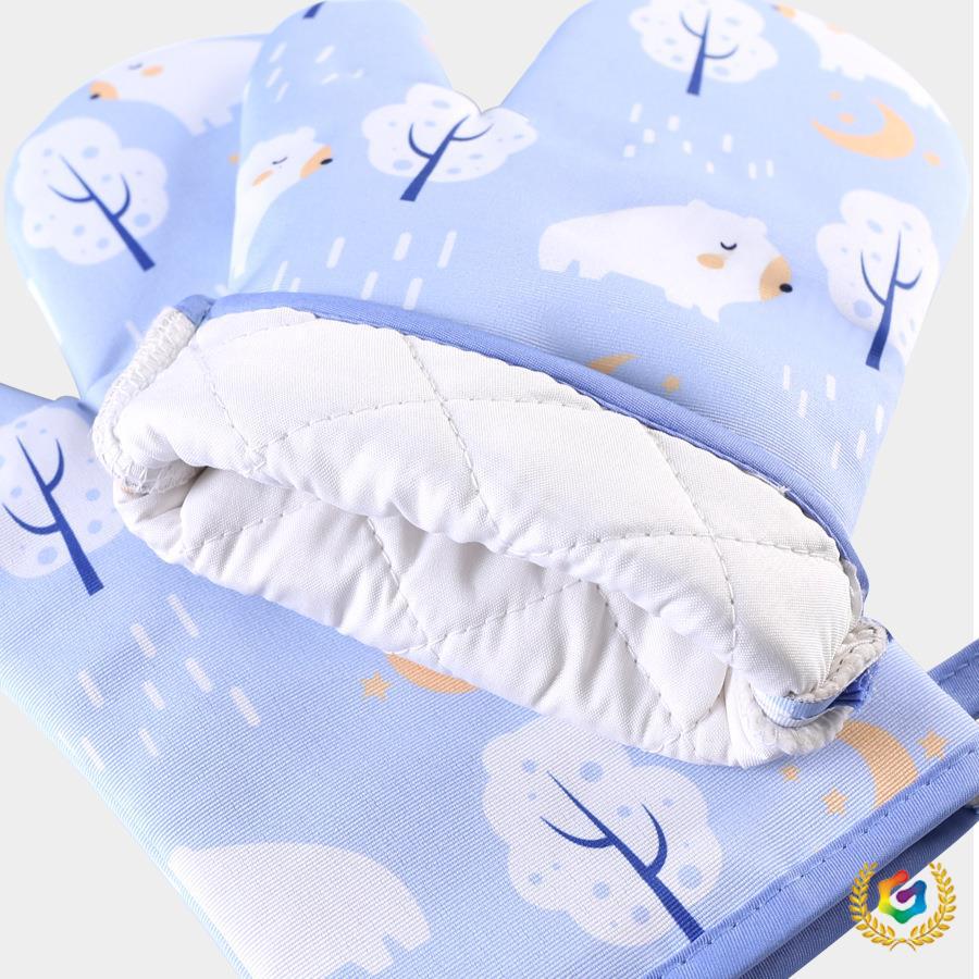 Силиконовые термостойкие кухонные перчатки и прихватки с рисунком белого медведя, набор