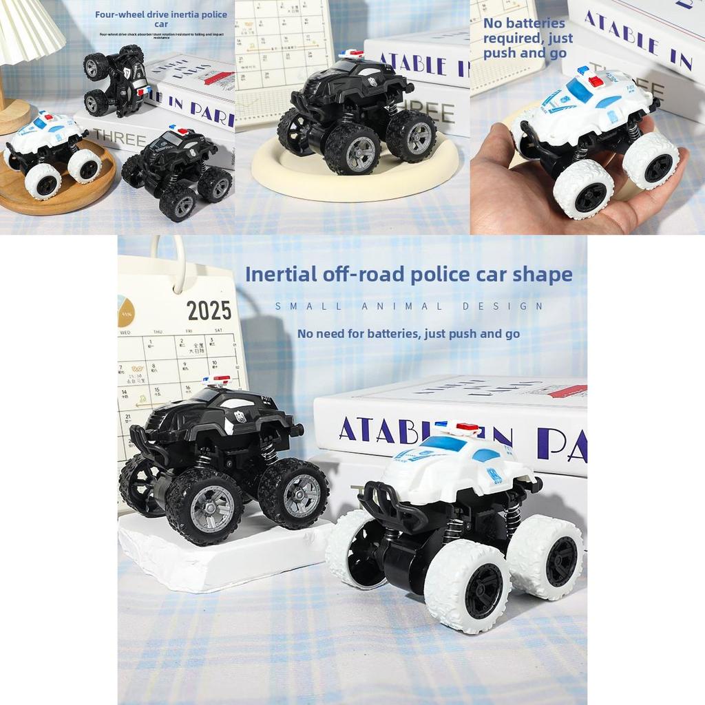 Off Road Police Car Toy With Inertia Drive Durable Plastic Model For Kids Play