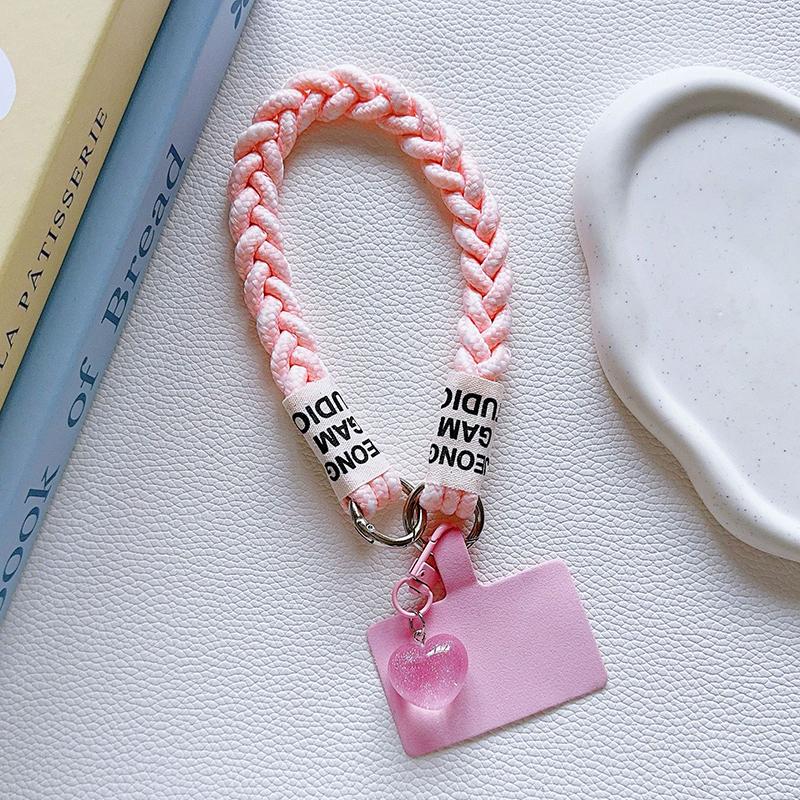 Универсальный ремешок для мобильного телефона, универсальный креативный милый мобильный телефон, анти-потеря, подвеска в форме сердца, короткие ремешки для запястья, подарки