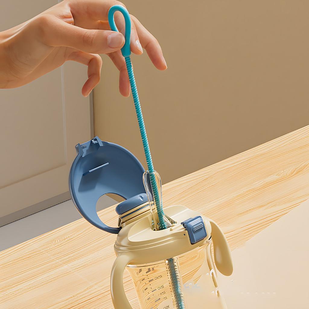 Комбинированный набор 6 мм + 9 мм Силиконовая щетка для соломинок Щетка для бутылок с удлиненной нескользящей ручкой Тонкая щетка Щетка для соломинок Щетка для пробирок