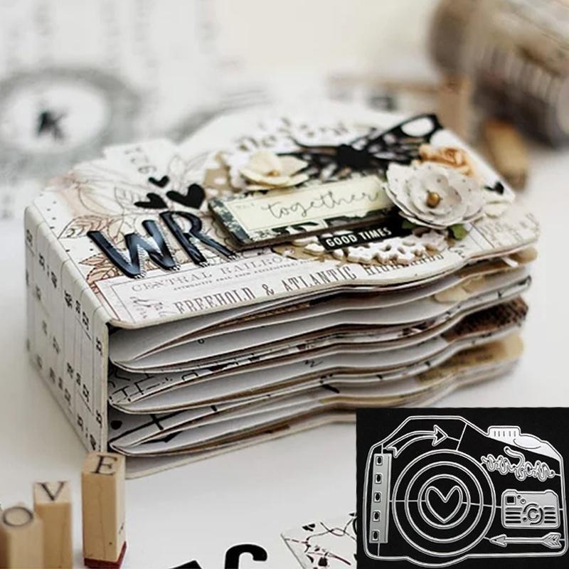 Камера Альбом Металлические режущие штампы Трафарет для DIY Скрапбукинга Фотоальбом Тиснение Бумажные карточки Поделки Вырубки