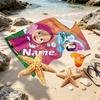 Custom Name Personalized Masha and the Bear Print Beach Towel, for Trip Camping Beach Party Home Decor, Birthday Gift for Family & Friends
