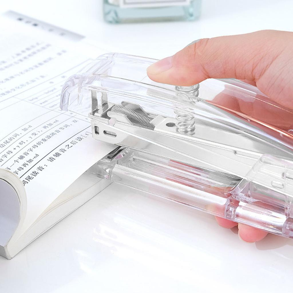 Степлер Минималистский стиль Экономия труда Простое сшивание Удобная ручка Акриловый металлический ручной степлер