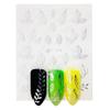 30 Sheets/set Fashion Gold Silver Color Nail Sticker Water Transfer Beauty Flower Spider Feather Design Nail Decoration