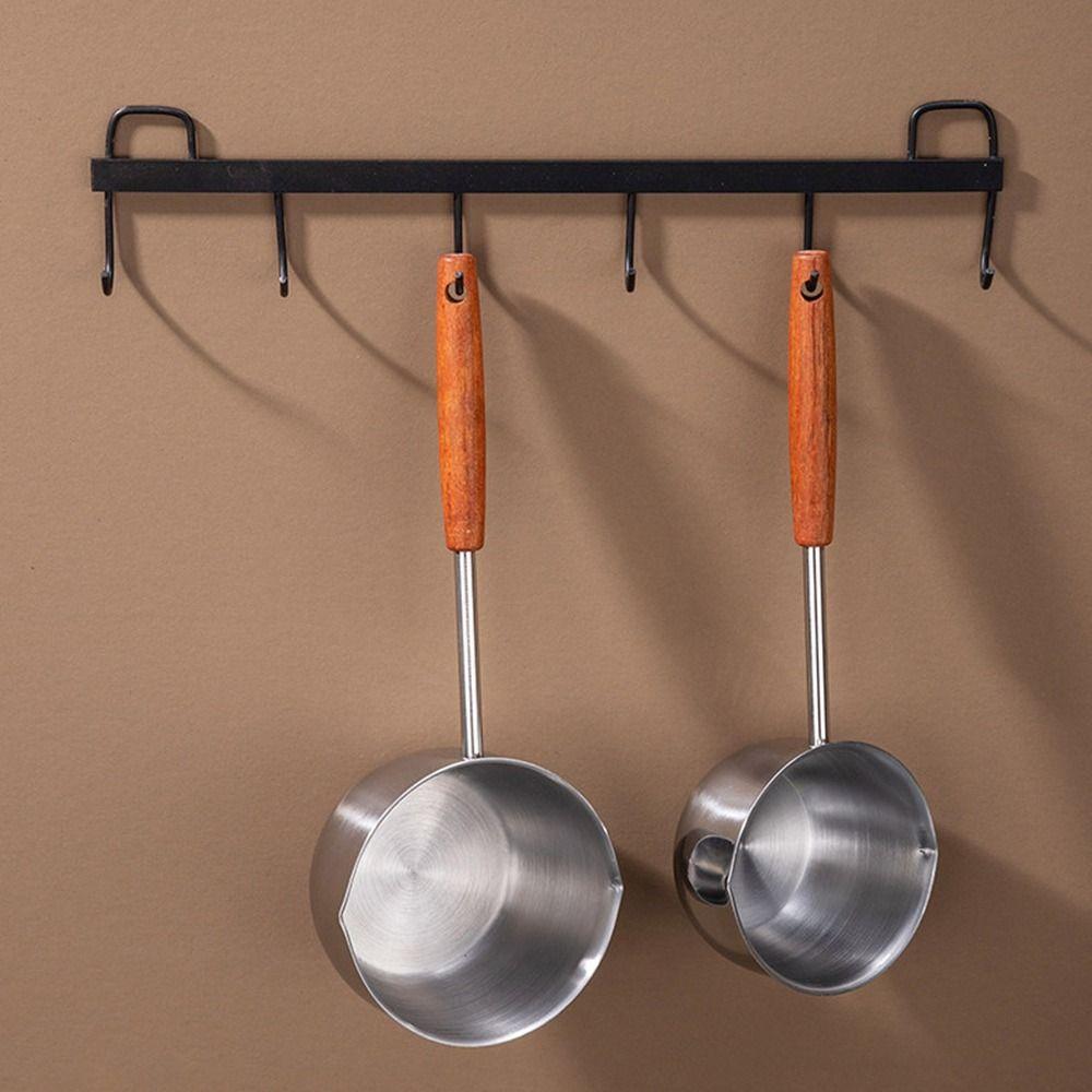 Long-handled Milk Pan Wooden Handle Mini Pot  for Preventing Hot Oil From Scorching