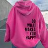 Womens Oversized Drop Shoulder Long Sleeve Hoodie Tee Loose Fit Streetwear Print Top XS To 5XL European Size