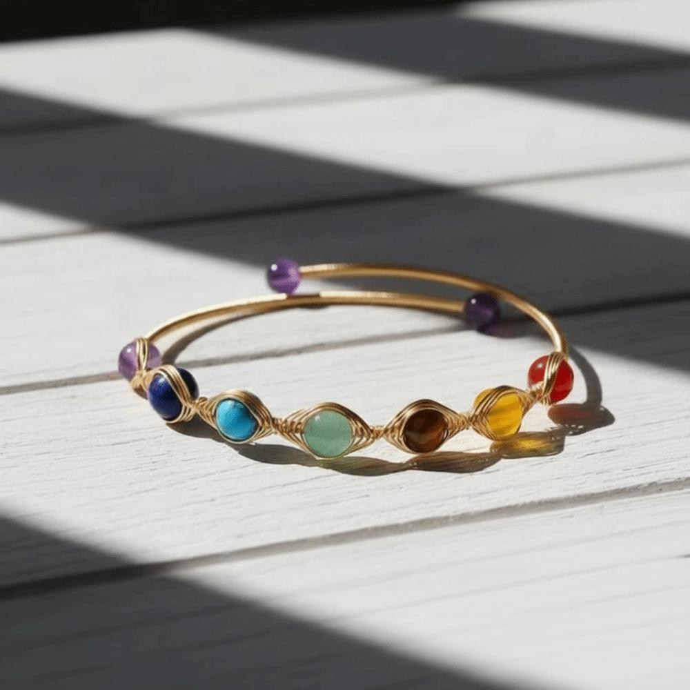 14k Gold Plated Adjustable Bracelet Gold Color Crystal Bracelet Open Cuff Bangle Minimalist Style