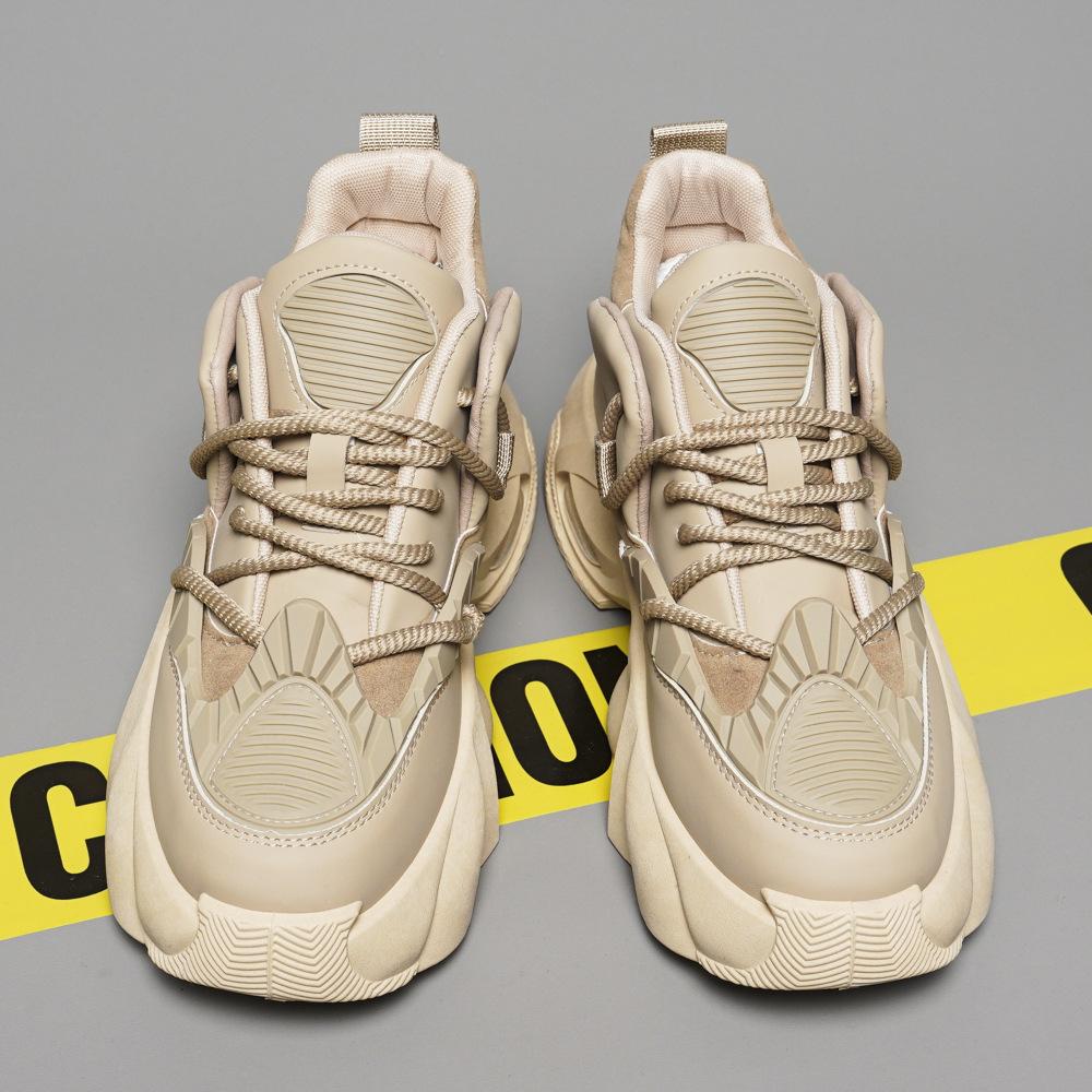 Модные повседневные кроссовки на платформе, обувь для пап, осень 2024, новый стиль обуви, чтобы повысить высоту модного тренда с мужской обувью