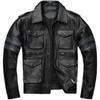 Chinese Size Classic Resident Men Leather Jacket Long Genuine Leather Coat Slim Fit Genuine Cowhide Mens Hunting Jacket Autumn
