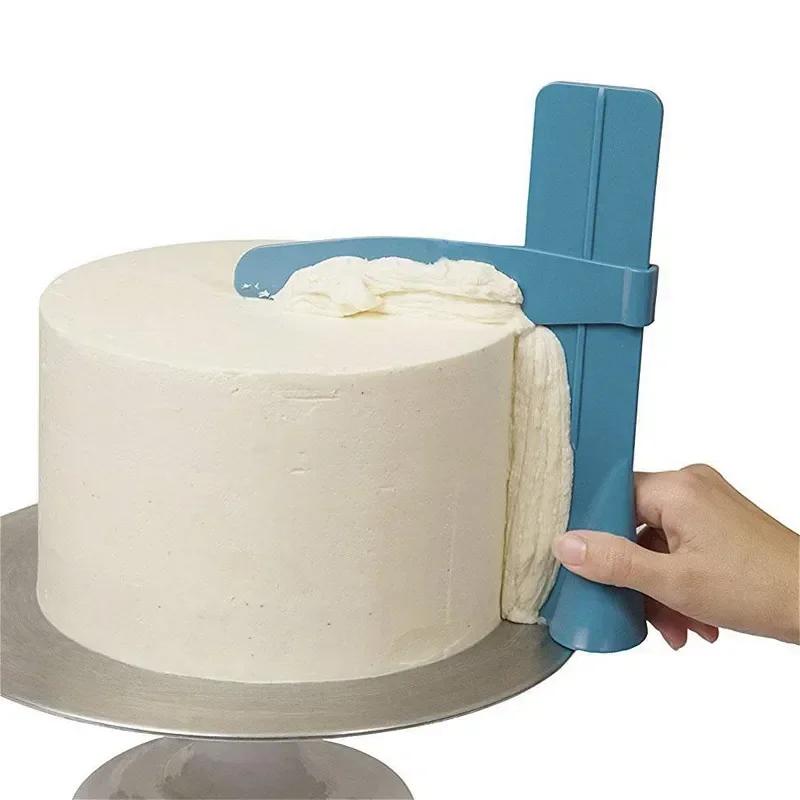 Convenient Adjustable Fondant Spatulas, Cake Edge Smoother, Cream Decorating DIY Bakeware Tableware, Kitchen Cake Tool
