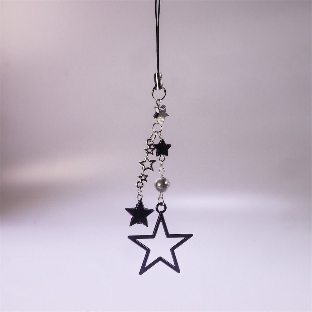 Pink Kawaii Y2K Star Phone Charms Pendant Cute Butterfly Bead Handmade Sweet Girl Keychain For Camera New