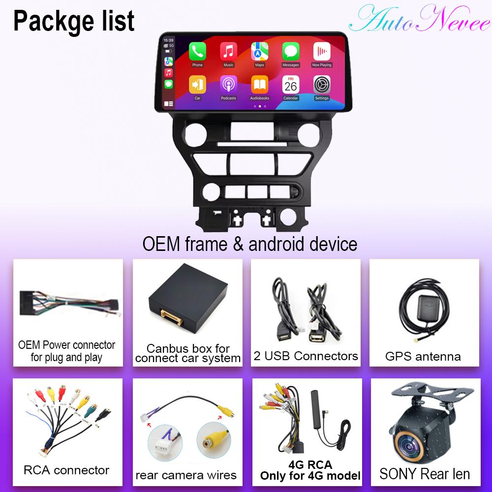 12,3 дюйма для Ford Mustang 2015 - 2020 Android 14 Auto Carplay автомобильное радио стерео мультимедиа навигация GPS DSP видео аудио плеер