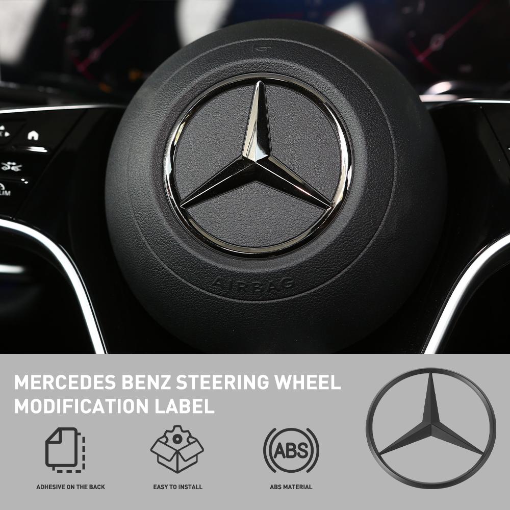 1pc Car ABS Plastic Steering Wheel Logo Circle Trim Sticker For Mercedes Benz AMG W204 W213 W205 W211 W176 W177 W203 Accessories