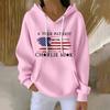Women's Casual Fashion Print Long Sleeve Hooded Sweatshirt Top