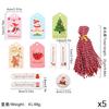 50Pcs Paper Card Christmas Decoration Hanging Christmas Tree Pendant Ornament Santa Claus Xmas for Home Decor DIY Party Supplies