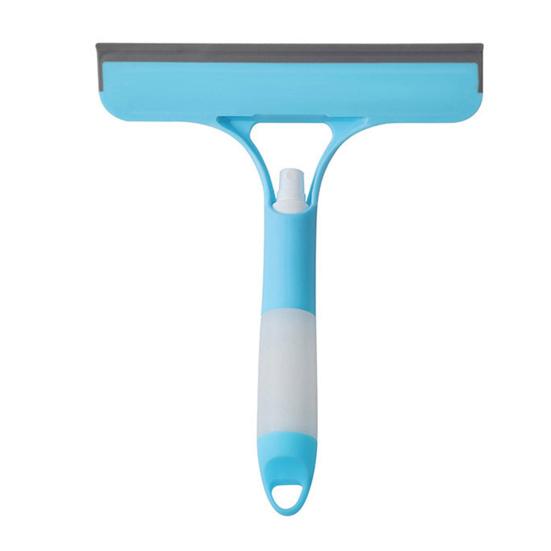 Glass Wiper 3-In-1 Window Cleaning Scraper with Spray Bottle Ergonomic Handle Window Wiper All-Purpose Cleaner Tool
