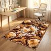 Sleepy Cat Theme Soft Crystal Velvet Rug Custom Name & Text Print Non Slip Floor Rug for Bedroom Living Room