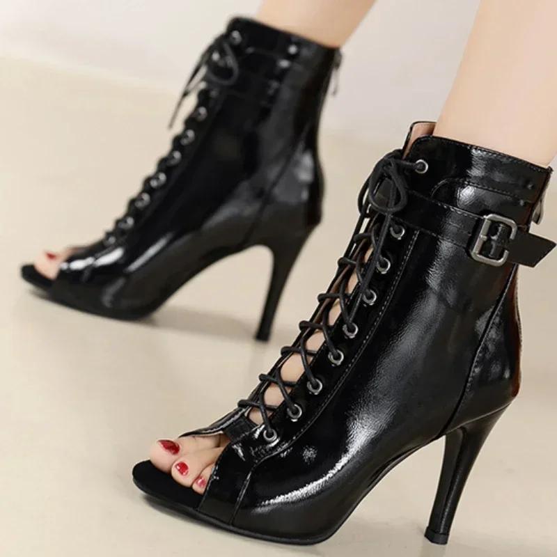 Женские туфли на высоком каблуке, лето 2024, новые дышащие туфли на каблуке с острым носком для танцев, женские сексуальные вечерние туфли для вечеринок